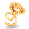 18KT Half Flower Shaped Gold Nosepin From Online Exclusive Collection 