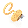 18KT Circle Shaped Gold Nosepin with a Diamond From Diamond Collection 