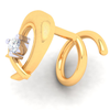 18KT Bamboo Kulo Shaped Gold Nosepin with a Diamond From Diamond Collection 