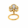 18KT (750) Yellow Gold and Diamond Nosepin for Women