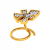 18KT (750) Yellow Gold and Diamond Nosepin for Women