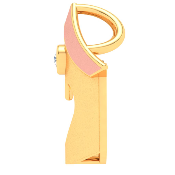 18K tiny home shape gold & diamond pendant from Diamond Collection
