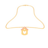  18K tiny home shape gold & diamond pendant from Diamond Collection 