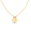 18K hut with two leaves shape gold & diamond pendant from Diamond Collection 