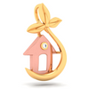 18K home with a leaf shape gold & diamond pendant from Diamond Collection