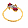 18KT (750) Yellow Gold and Diamond Ring for Women