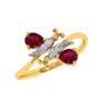 18KT (750) Yellow Gold and Diamond Ring for Women