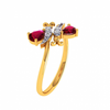 18KT (750) Yellow Gold and Diamond Ring for Women