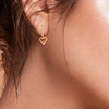 18KT Heart Shape And Red Stone Gold Drop Earring From Online Exclusive Collection 