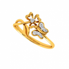 18KT (750) Yellow Gold and Diamond Ring for Women