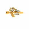 18KT (750) Yellow Gold and Diamond Ring for Women