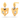 18K Book-shaped Gold & Diamond Drop Earrings from Diamond Collection