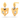 18K Book-shaped Gold & Diamond Drop Earrings from Diamond Collection