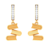 18K Diamond & Gold Drop Earrings with three books from Diamond Collection