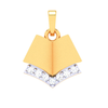 18K open book shape diamond pendant from Diamond Collection 