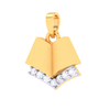 18K open book shape diamond pendant from Diamond Collection 