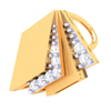 18K sleek book shaped diamond pendant with pages from Diamond Collection