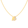 18K sleek book shaped diamond pendant with pages from Diamond Collection