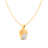 18K Gold & Diamond pendant in the shape of open book from Diamond Collection 