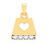 18K book-shaped Gold & Diamond pendant with a love-shaped cutout from Diamond Collection 