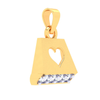 18K book-shaped Gold & Diamond pendant with a love-shaped cutout from Diamond Collection 