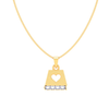 18K book-shaped Gold & Diamond pendant with a love-shaped cutout from Diamond Collection 