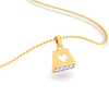 18K book-shaped Gold & Diamond pendant with a love-shaped cutout from Diamond Collection 