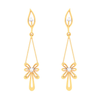 18K Diamond Earrings with a uniquely designed hanging flower from Diamond Collection