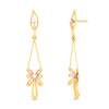 18K Diamond Earrings with a uniquely designed hanging flower from Diamond Collection