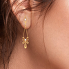 18K Diamond Earrings with a uniquely designed hanging flower from Diamond Collection