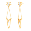 18K Diamond dangler Earrings with floral embellishments from the Diamond Collection 