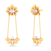 Flower-shaped 18K Gold & Diamond Hanging Earrings from Diamond Collection