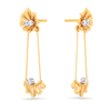 Flower-shaped 18K Gold & Diamond Hanging Earrings from Diamond Collection