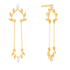 18K leafy design drop style diamond earring from\
Diamond Collection 