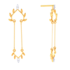 18K leafy design drop style diamond earring from\
Diamond Collection 