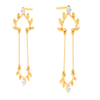 18K leafy design drop style diamond earring from\
Diamond Collection 