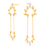 18K leafy design drop style diamond earring from\
Diamond Collection 