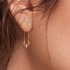 18K leafy design drop style diamond earring from\
Diamond Collection 