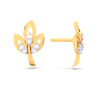 18K leaves shape diamond stud earrings from\
Diamond Collection 