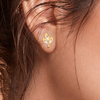 18K leaves shape diamond stud earrings from\
Diamond Collection 