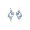 18k (750) White Gold and Diamond Stud Earrings for Women