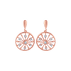 18KT (750) Rose Gold and Diamond Stud Earrings for Women