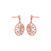 18KT (750) Rose Gold and Diamond Stud Earrings for Women