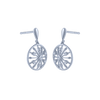 18KT (750) White Gold and Diamond Stud Earrings for Women