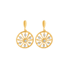 18KT (750) Yellow Gold and Diamond Stud Earrings for Women