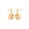 18KT (750) Yellow Gold and Diamond Stud Earrings for Women