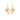 18k (750) Yellow Gold and Diamond Stud Earrings for Women
