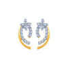 18k (750) Yellow Gold and Diamond Stud Earrings for Women