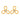18k (750) Yellow Gold and Diamond Stud Earrings for Women