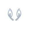 18k (750) White Gold and Diamond Stud Earrings for Women